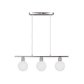 Oden lampa wisząca chromowy 3x40W G9 klosz biały