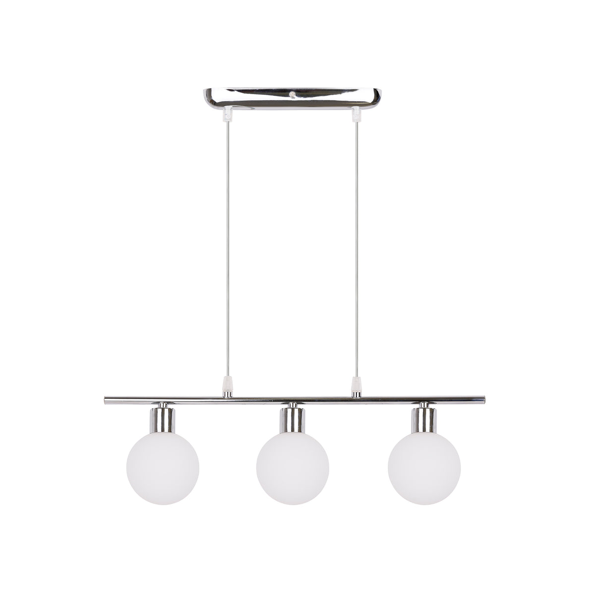 Oden lampa wisząca chromowy 3x40W G9 klosz biały