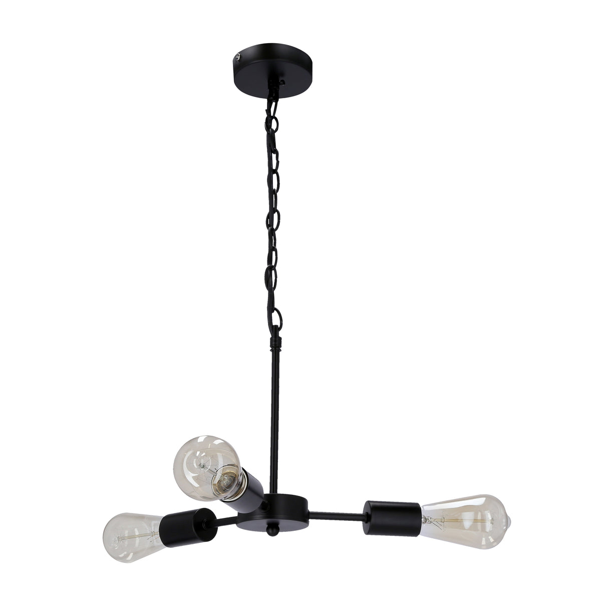 Sparta lampa wisząca czarny 3x60W E27
