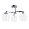 Prego lampa sufitowa chromowy 3x40W E27 klosz bezbarwny