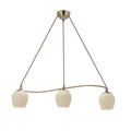 Serano lampa wisząca patynowy 3x60W E27 klosz kremowy