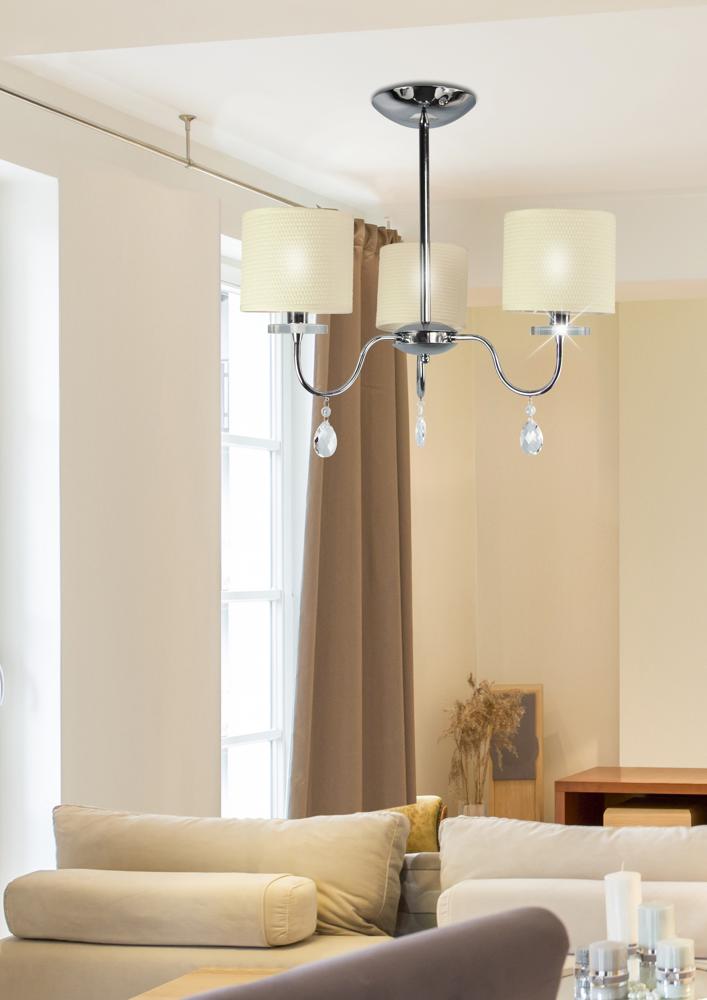 ESTERA lampa wisząca 3x40W E14 chrom