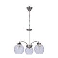 Baida lampa wisząca satynowy 3x60W E27 klosz matowo transparentny