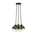 Nubia lampa wisząca czarny 3x60W E27 klosz złoty