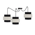 Benta p lampa wisząca czarny 3x40W E27 abażur czarny+kremowy