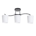ESNYR lampa sufitowa chromowy+czarny 3x40 E27 klosz biały