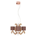 AMBROSIA 3 lampa wisząca 3x40W E14 + 18,4W LED miedziany