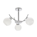 AMOS Lampa wiszaca chromowy 3x40W E27 klosz biały
