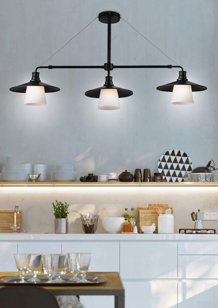 LOFT lampa wisząca 3x60W E27 czarny