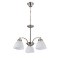Lampa wisząca CAVALLO srebrna 3x60W E27 klasyczna oprawa sufitowa do salonu jadalni sypialni