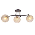 MANON lampa sufitowa brunatny+złoty 3x40W E27 klosz bursztynowy