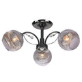 CROMAT lampa sufitowa czarny perłowy 3x40W E27 klosz grafitowy