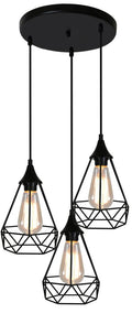 GRAF lampa wisząca talerz 3x60W E27 czarny
