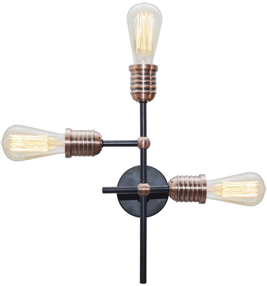 KIRIMU lampa sufitowa 3x60W E27 czarny
