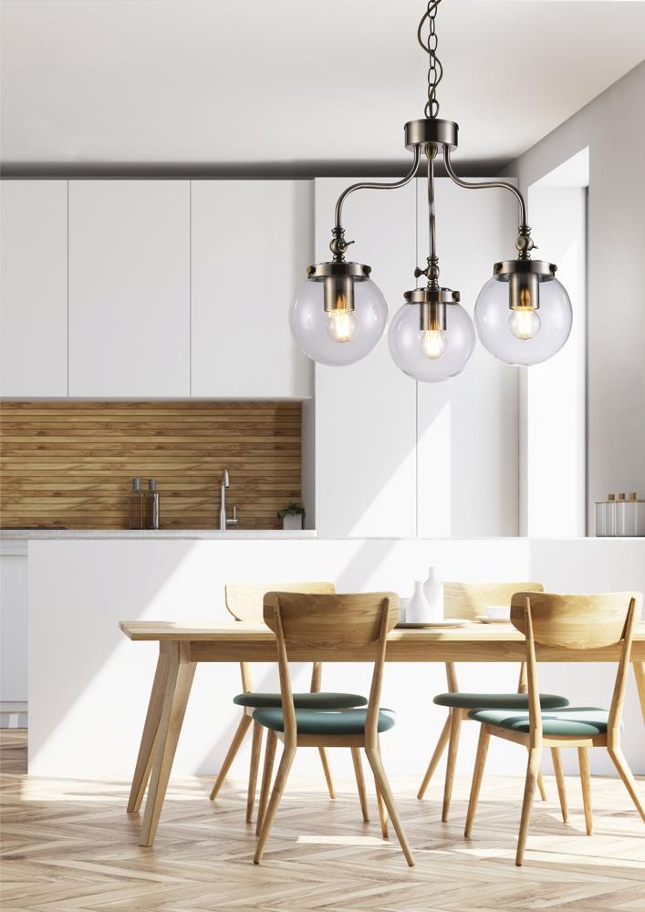 BALLET lampa wisząca 3x40W E27 patynowy