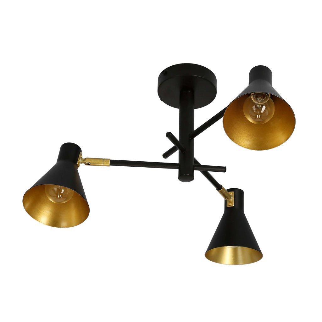 LESS lampa wisząca 3x40W E14 czarny matowy