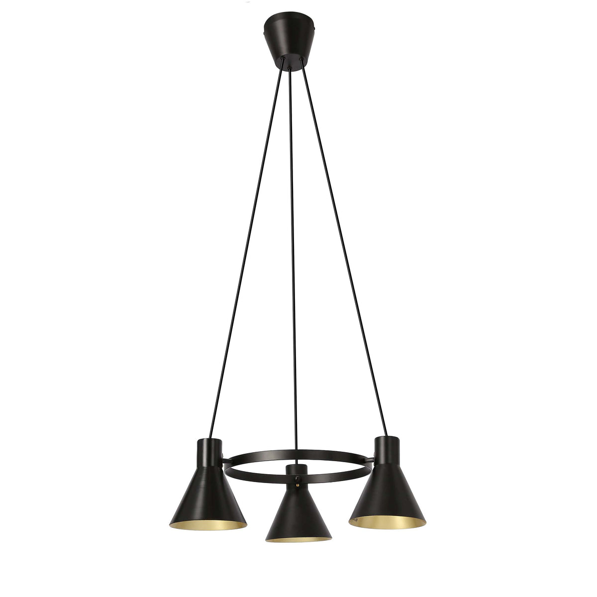 MORE lampa wisząca 3x40W E27 czarny matowy