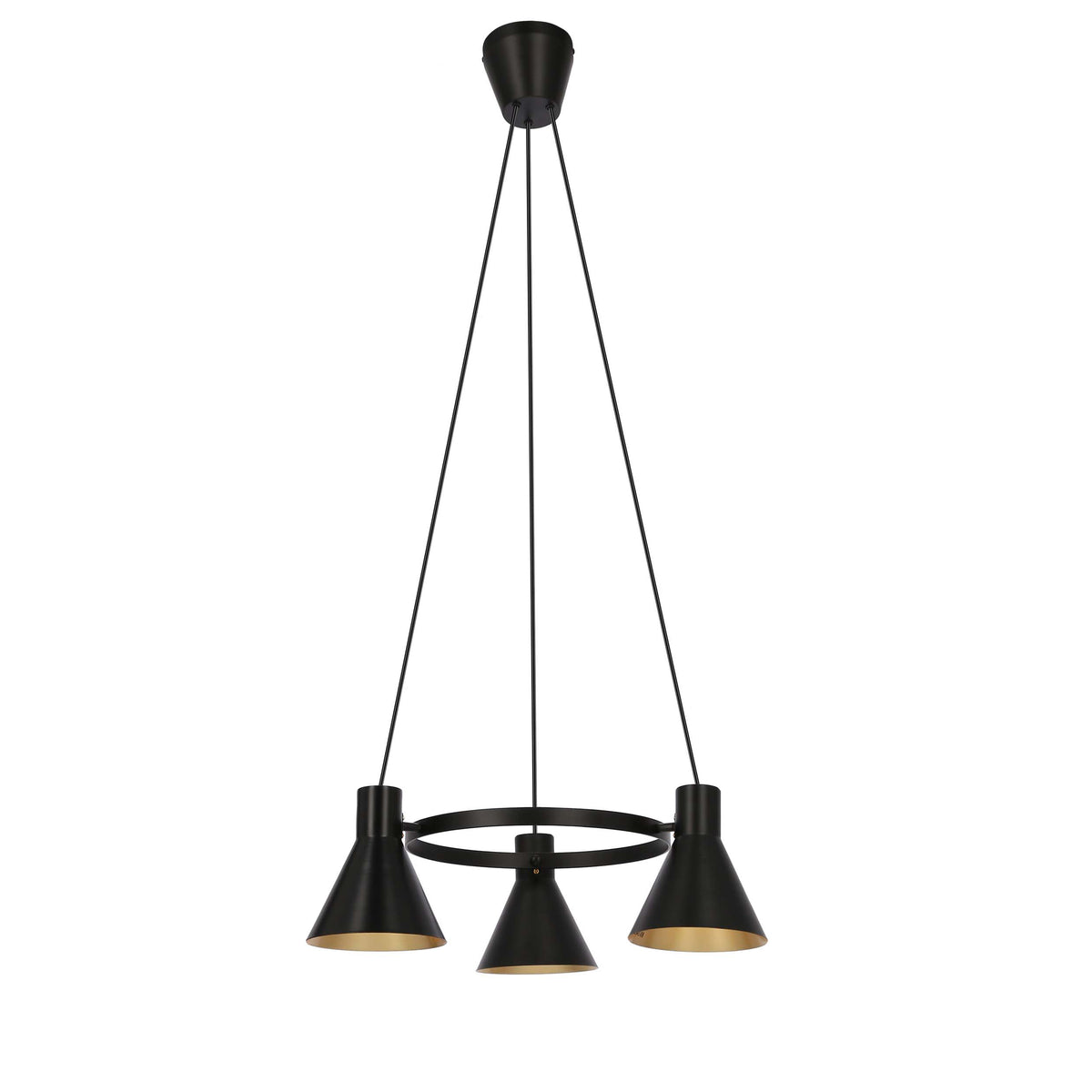 MORE lampa wisząca 3x40W E27 czarny matowy