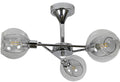 OZZO lampa wisząca 3x40W E14 chrom klosz bezbarwny