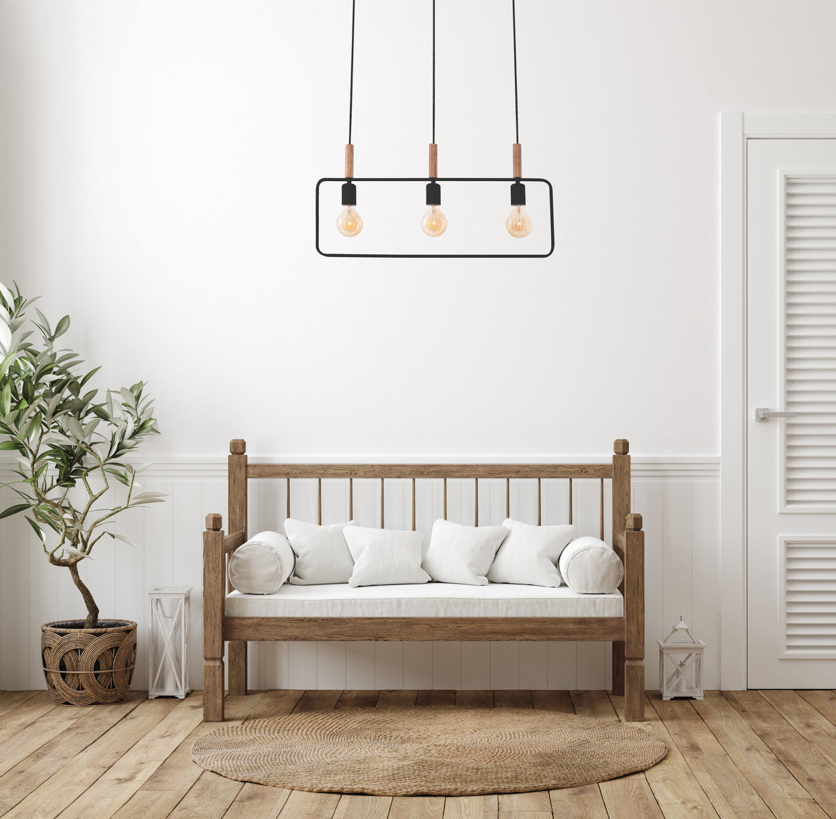 FRAME lampa wisząca 3x60W E27 czarny