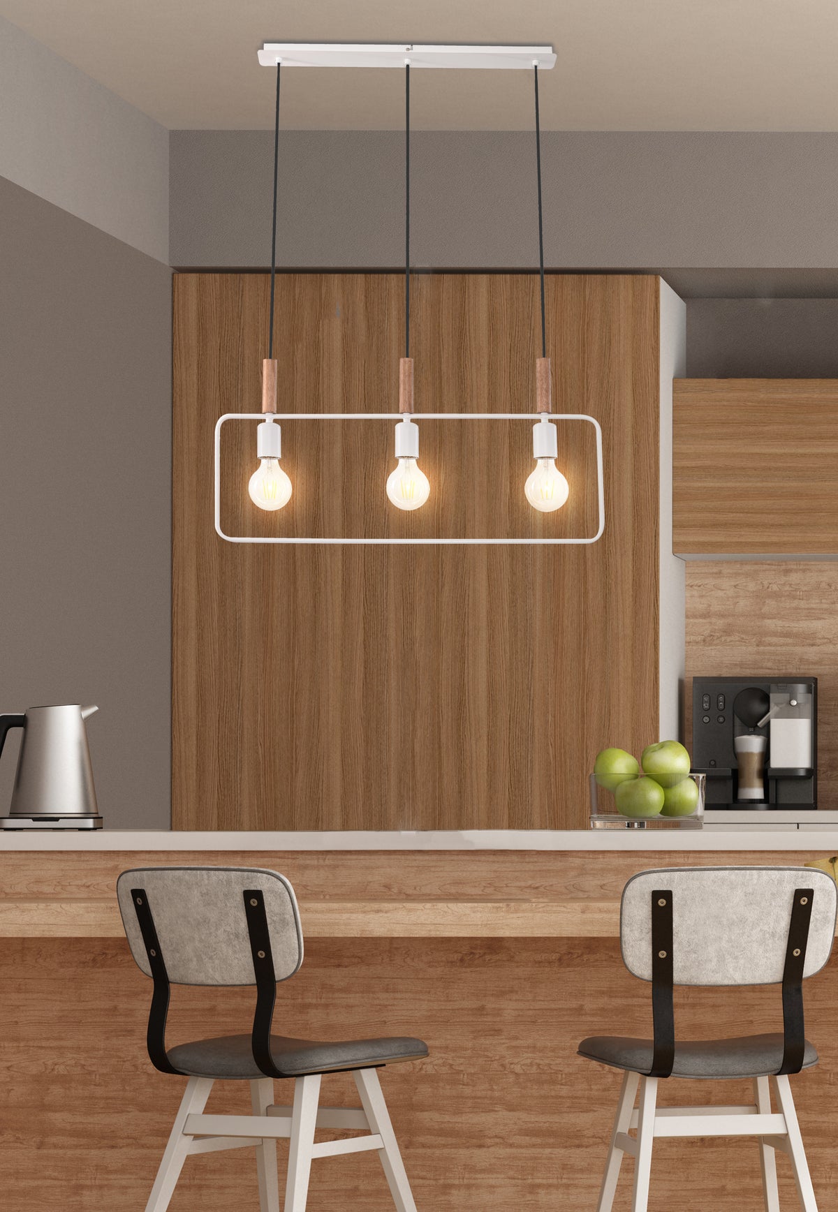 FRAME lampa wisząca 3x60W E27 biały