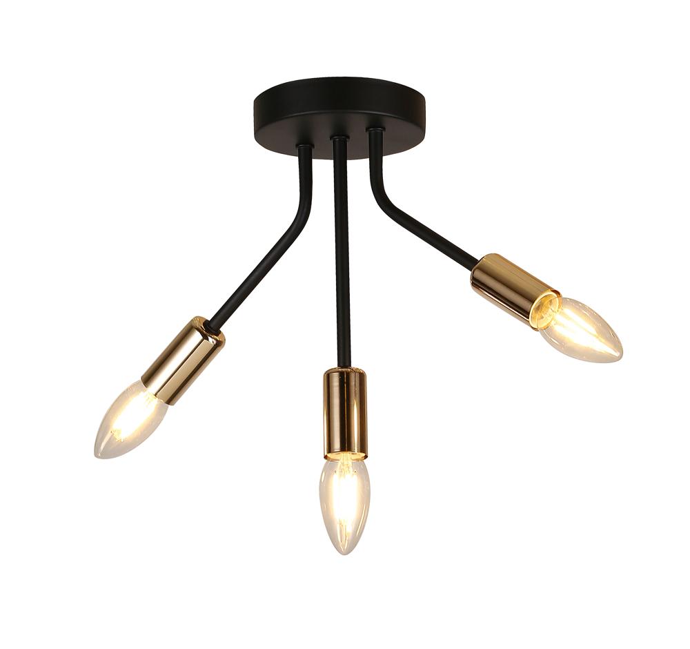 lampa sufitowa tiara 3x40W E14 czarny