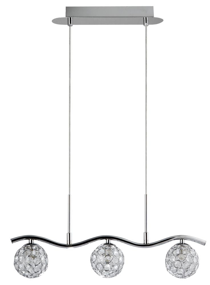 STARLET lampa wisząca 3x40W G9 chrom/transparent