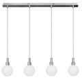 Maldus lampa wisząca chromowy 4x40W G9 klosz biały