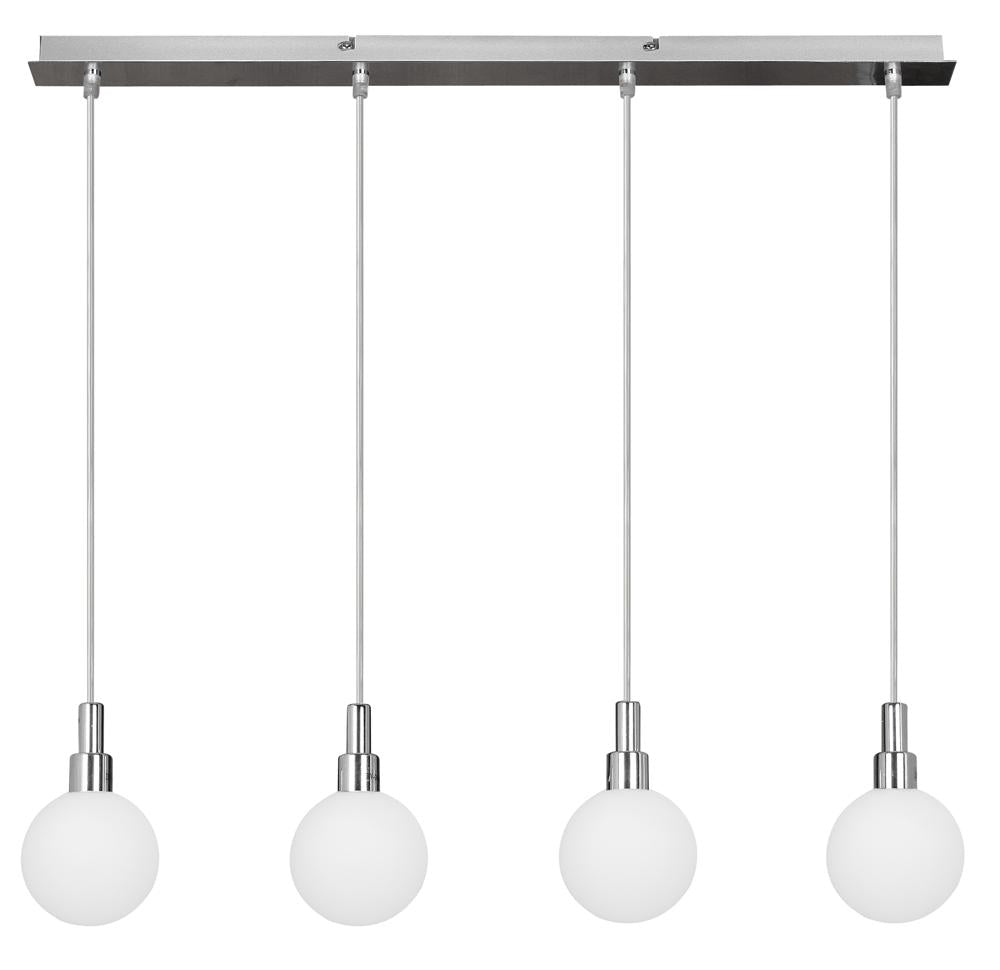 Maldus lampa wisząca chromowy 4x40W G9 klosz biały