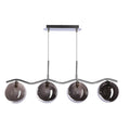 LUMOS lampa wisząca G9 chrom klosze szklane grafitowe nowoczesna elegancka oprawa oświetleniowa salon jadalnia sypialnia glamour