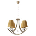 VITORIA lampa wisząca sufitowa 4x40W E14 patynowa oprawa miodowe abażury klasyczna elegancka do salonu jadalni sypialni vintage styl rustykalny