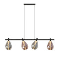 DENSO lampa wisząca czarny 4x5W G9 klosz dymiony+miedziany
