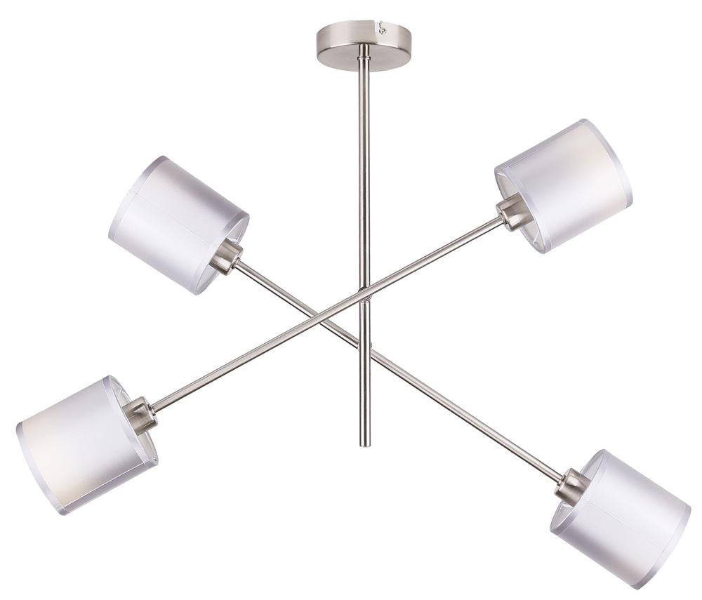 SAX lampa wisząca sztyca 4x40W E14 satyna