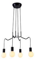 BASSO lampa wisząca 4x40W E27 czarny matowy
