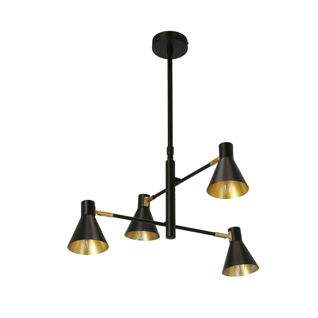 LESS lampa wisząca 4x40W E14 czarny matowy