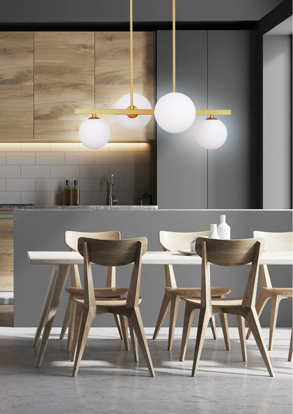 KAMA lampa wisząca 4x28W G9 mosiądz