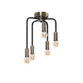 Saga lampa sufitowa patyna+matowy czarny 5x40W E14