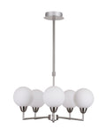 Logos lampa wisząca satynowy 5x25W G9 klosz biały
