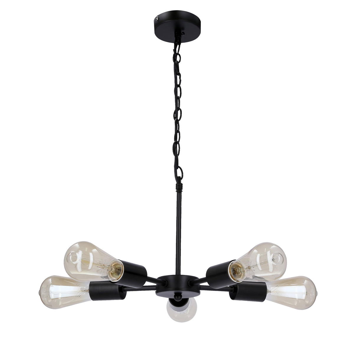 Sparta lampa wisząca czarny 5x60W E27