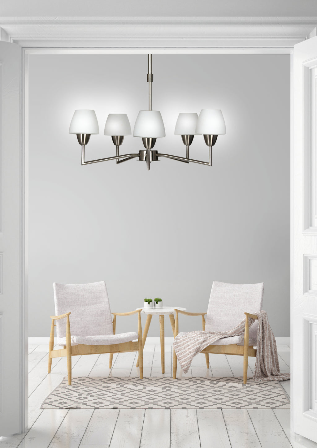 TOGO lampa wisząca 5x40W G9 nikiel mat promocja
