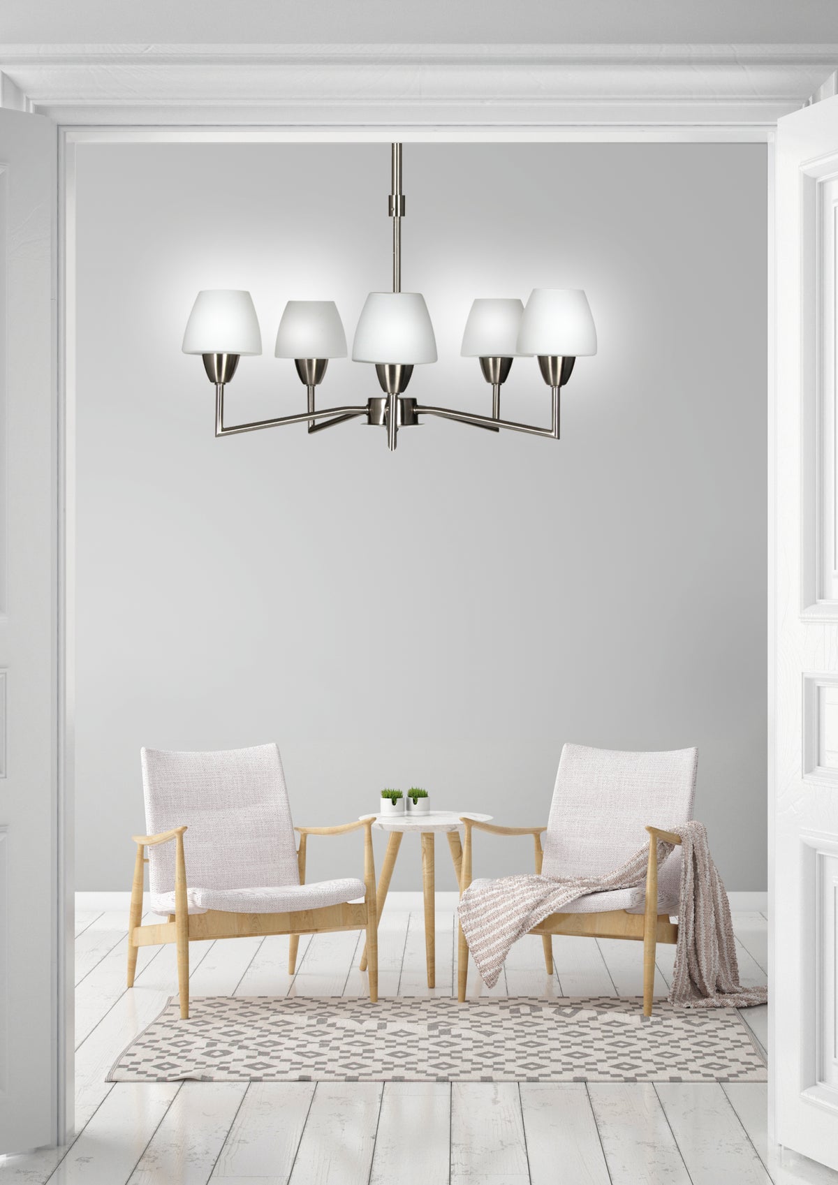 TOGO lampa wisząca 5x40W G9 nikiel mat promocja