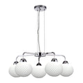 Madryt lampa wisz¹ca chrom 5x60W E27 klosz biały