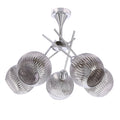 Lampa wisząca CESAR srebrna 5x40W E27 nowoczesna elegancja do salonu jadalni sypialni