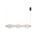 PLAYA lampa wisząca czarny pozioma 15W LED 3000K klosz bezbarwny