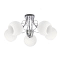 TARTINE lampa sufitowa chromowy 5x40W E27 klosz biały