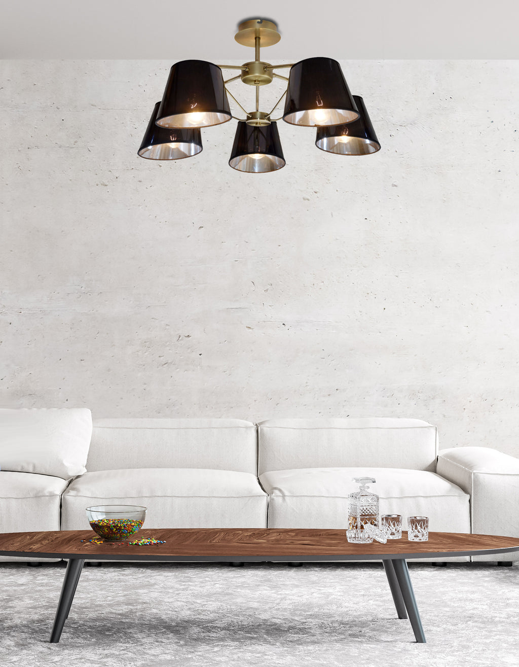 CORTEZ lampa wisząca 5x40W E14 patyna