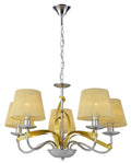 DIVA lampa wisząca 5x40W E14 chrom/złoty
