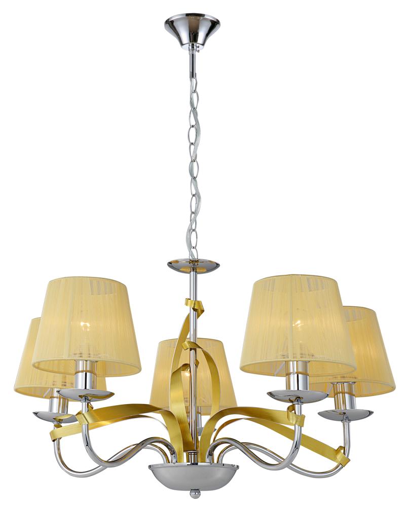DIVA lampa wisząca 5x40W E14 chrom/złoty