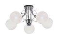 FANTA lampa sufitowa chromowy 5x40W E27 klosz biały