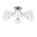 SIMPLI lampa wisząca 5*40W E27 chrom z kryształkiem+klosz z paskiem